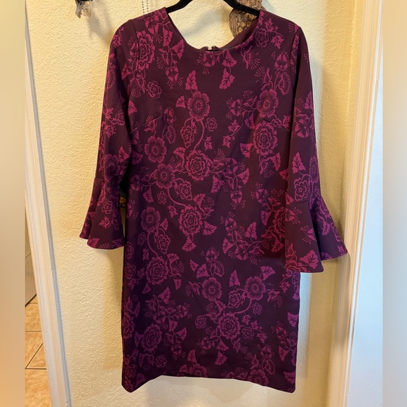 Tommy Hilfiger Dresses & Skirts - Tommy Hilfiger Maroon Dress with Pink Floral Motif